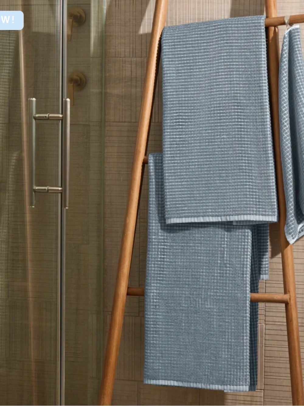 NWT Onsen Terry Waffles Towels & Bath Mat